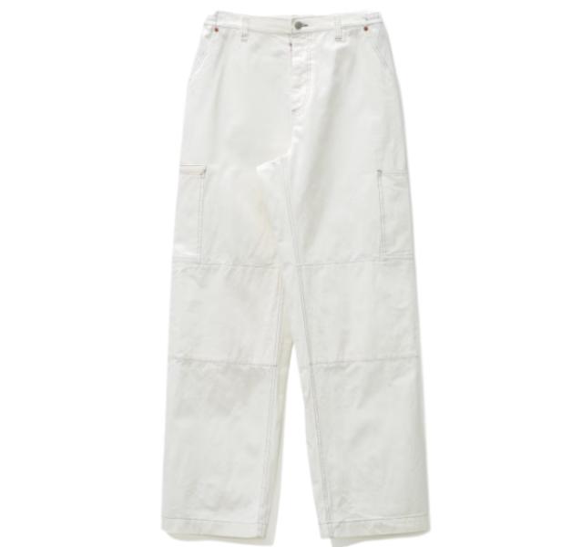 Zipper Detail Loose Pants - Off White
