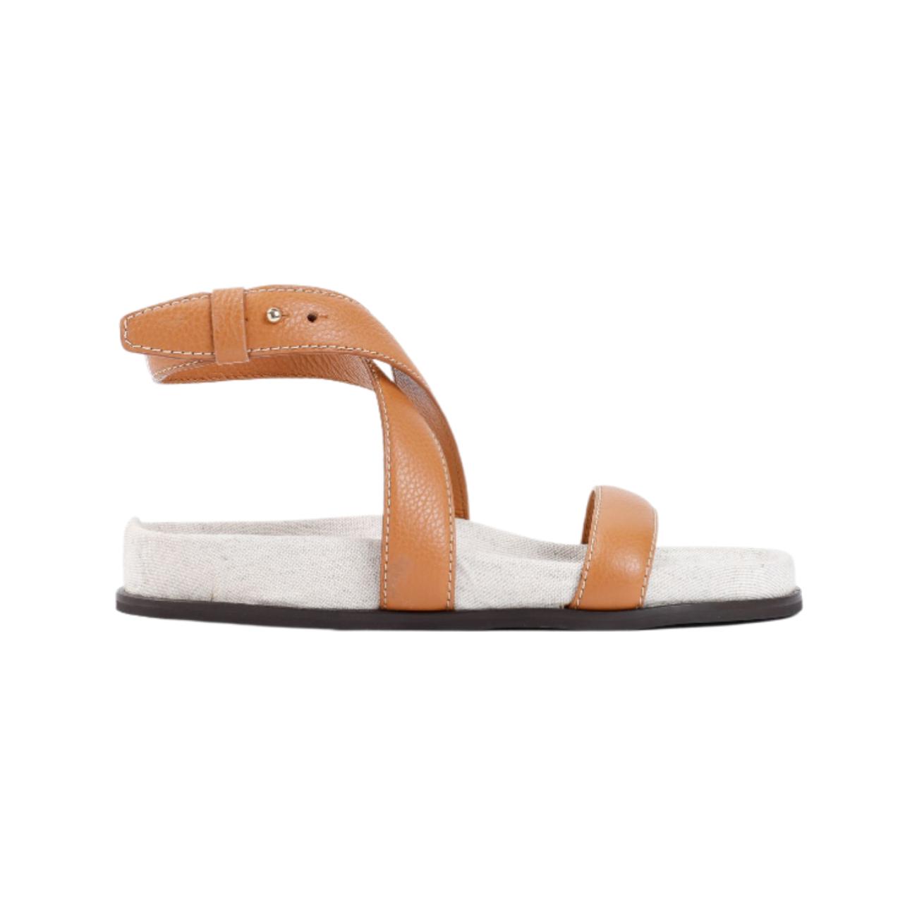 Leather strap chunky sandals 