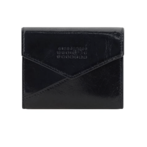 MM6 Maison Margiela Emboss number logo leather flap wallet