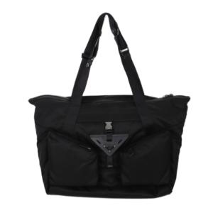 Re-nylon and leather travel bag