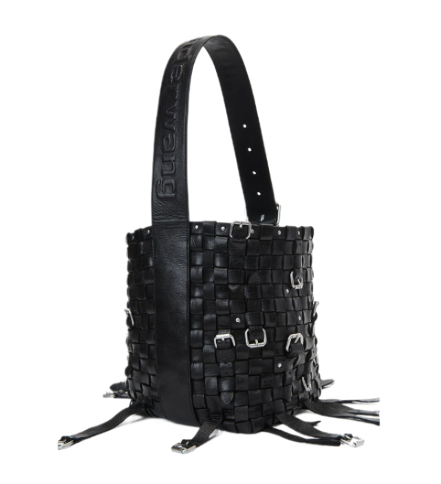 Crackle Rock Leather Medium Shoulder Bag