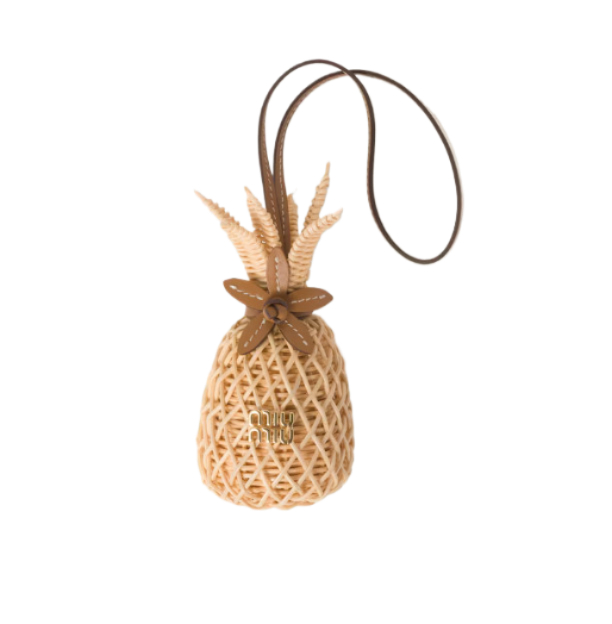 Logo Wicker Treat Bag Charm