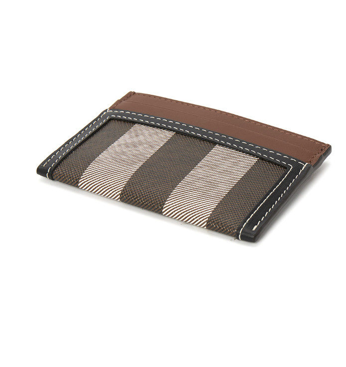 Checked women's card wallet