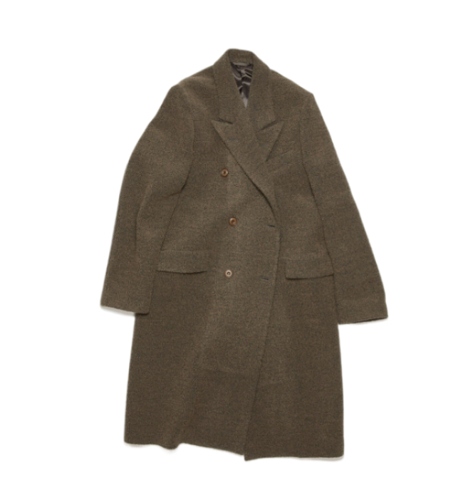 Double breasted wool coat