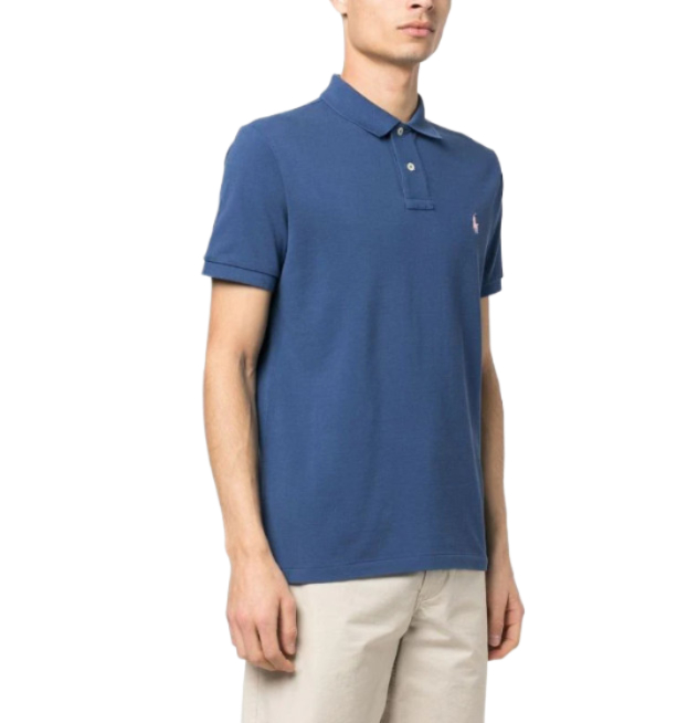 Pony logo embroidered polo short sleeve shirt