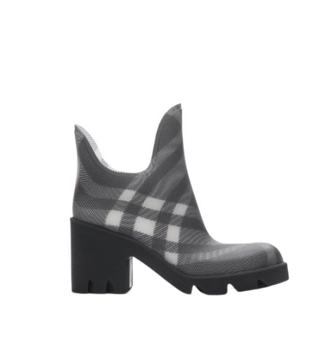 MARSH Check Rubber Rain Boot Heels