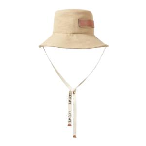 Logo patch cotton bucket hat