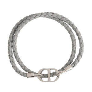 CD ICON braided leather bracelet