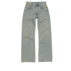 2021F loose fit denim pants - Blue: Beige