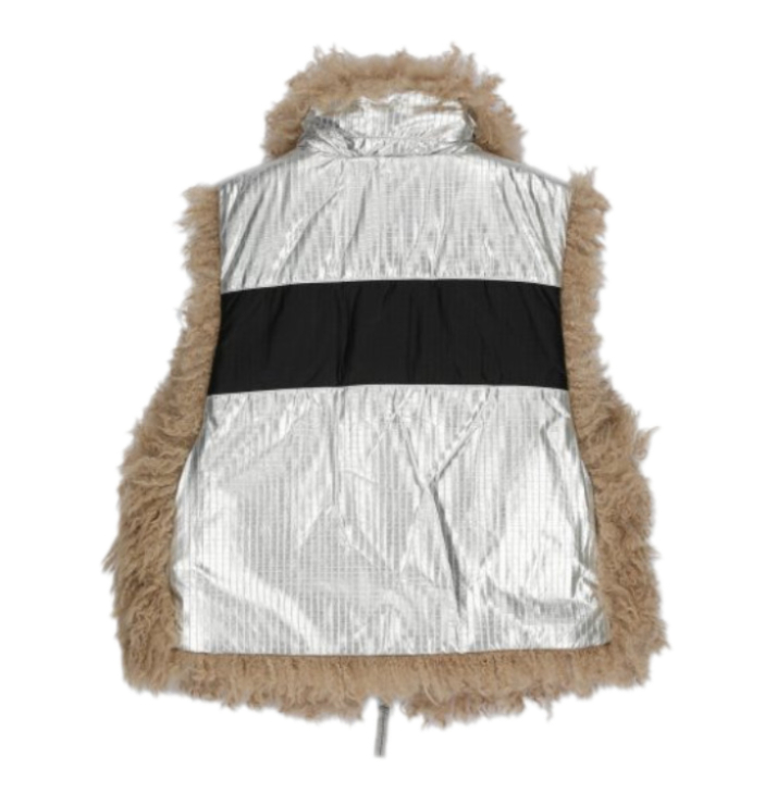 W Epia Foil Effect Vest - Silver