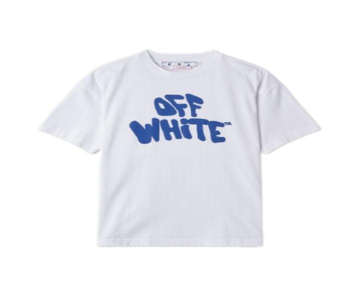 Graphic Logo Short Sleeve T-Shirt - White Blue