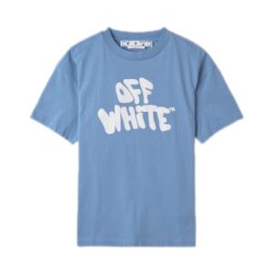 Graphic Logo Short Sleeve T-Shirt - Light Blue White