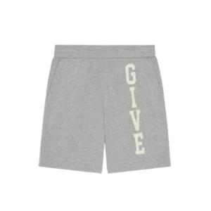 Cotton mesh logo shorts