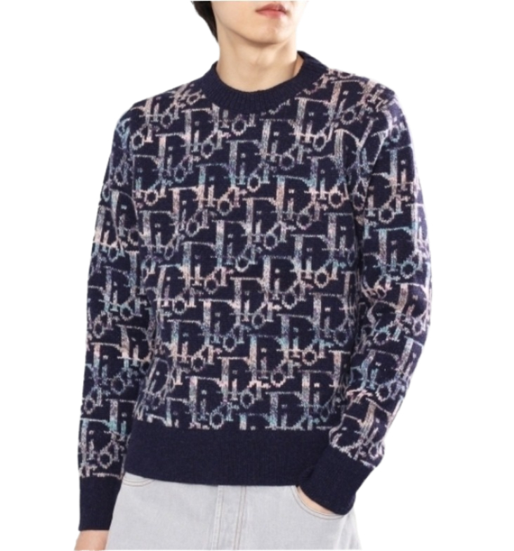 OBLIQUE JACQUARD SWEATER