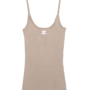 KNITTED TANK TOP REEDITION - Beige