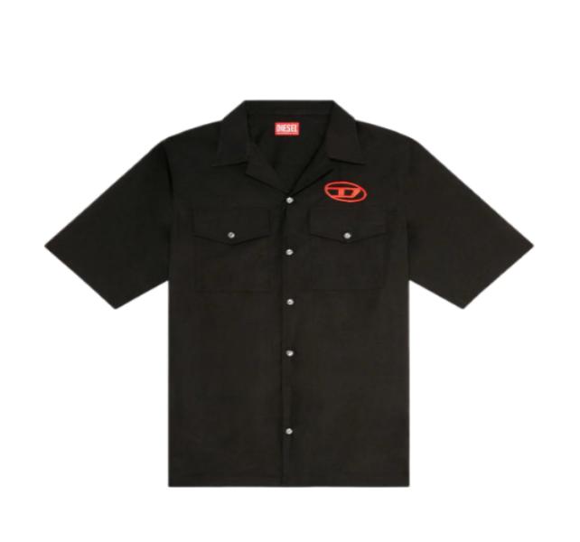 S-MAC-22-B Logo Embroidered Short Sleeve Shirt