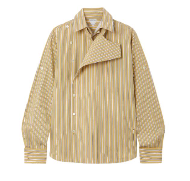 Striped poplin shirt