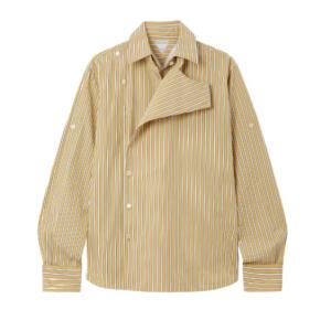 Striped poplin shirt