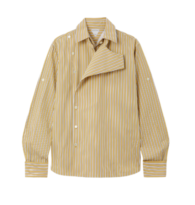 Striped poplin shirt