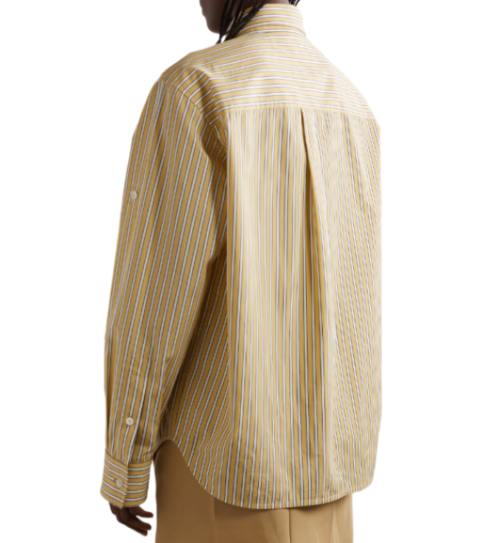 Striped poplin shirt