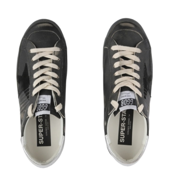 Superstar Double Toe Black Suede Star Sneakers