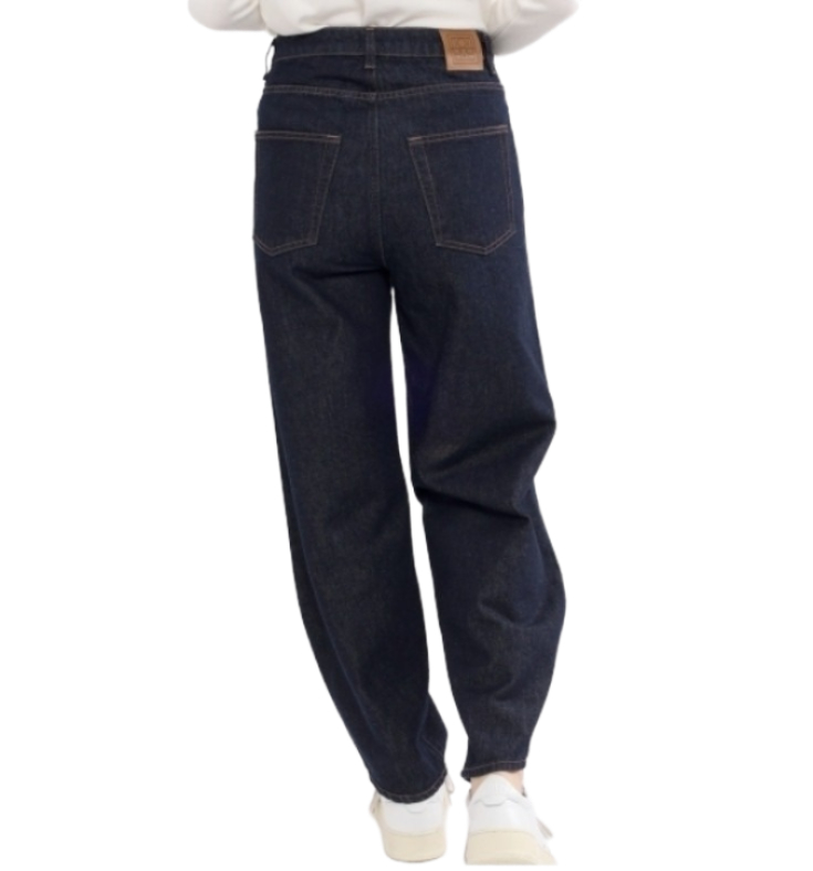 Barrel leg denim pants