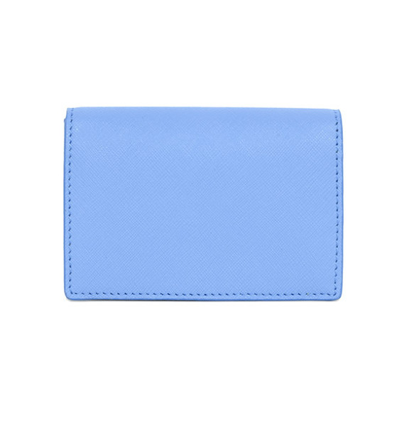 Light Blue ORB Saffiano Card Wallet