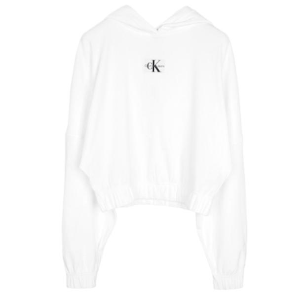 White Monologo Hooded Sweatshirt