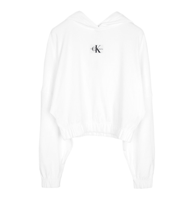 White Monologo Hooded Sweatshirt