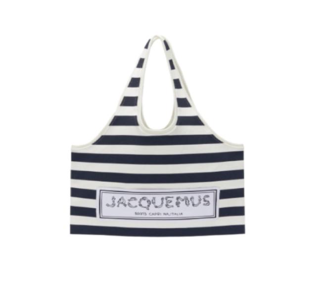 Logo Patch Stripe Tote Bag