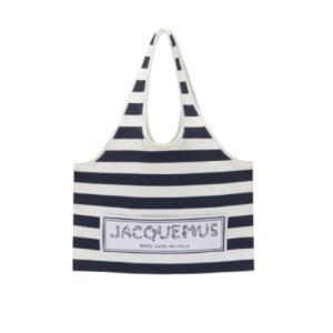 Logo Patch Stripe Tote Bag