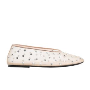 MARC Stone-embellished mesh flat shoes