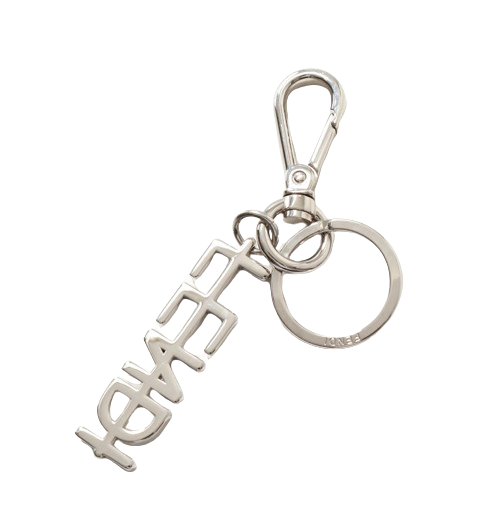 Silver Logo Keyring