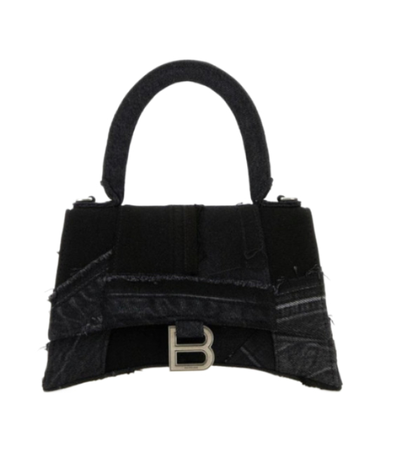 Hourglass denim small tote bag 