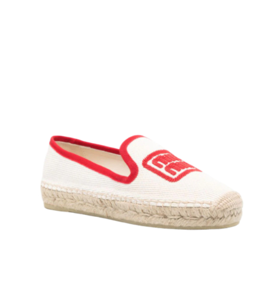 Logo embroidered espadrilles