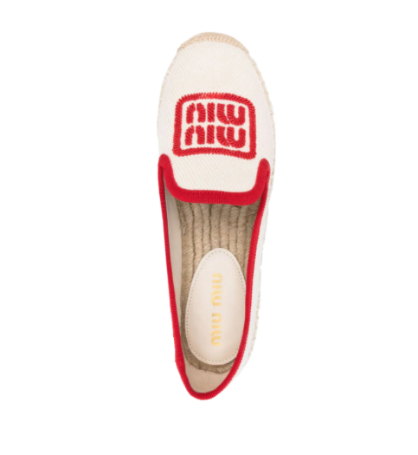 Logo embroidered espadrilles