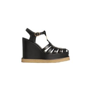 Manon Triope wedge sandals BLACK