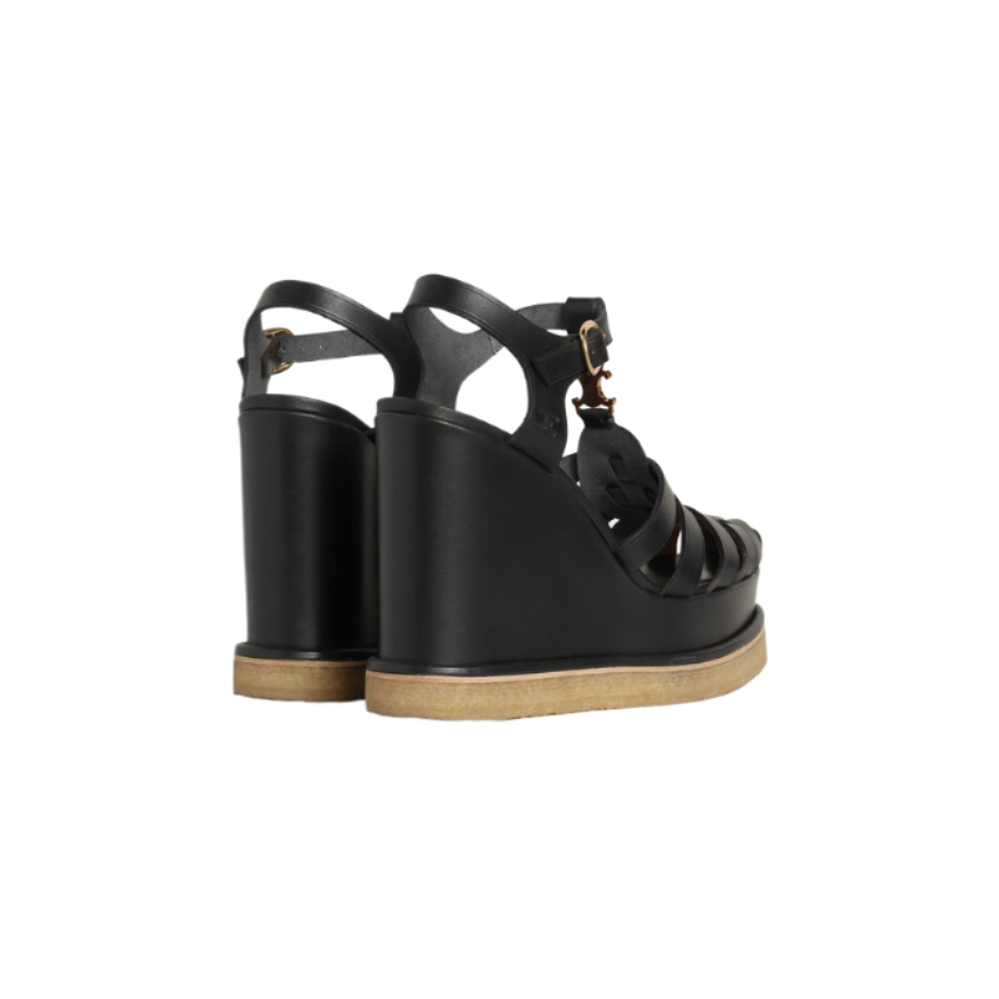 Manon Triope wedge sandals BLACK