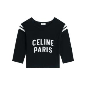 Cotton Jersey Celine Paris Boxy T-Shirt