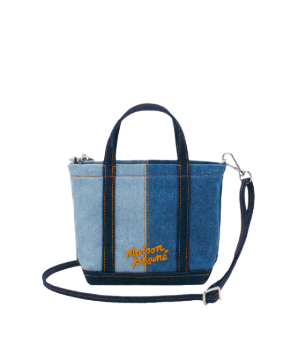 Fox Head Mini Denim Tote Bag