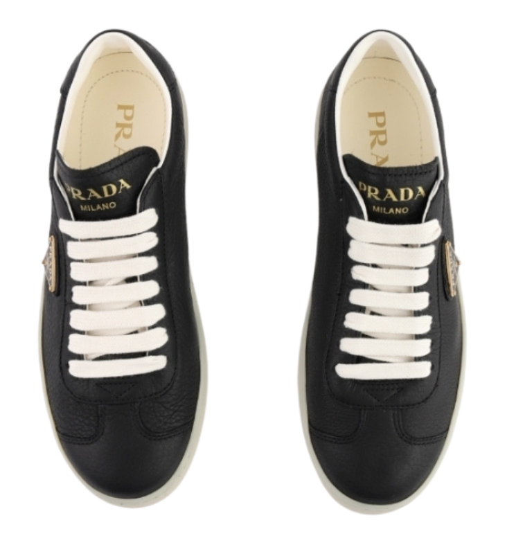 Logo leather sneakers