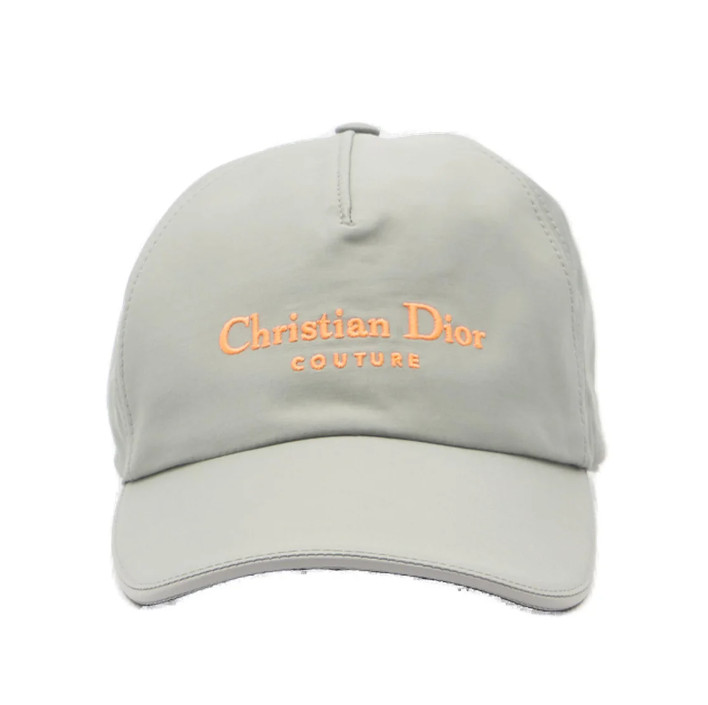 Logo embroidered cotton blend ball cap