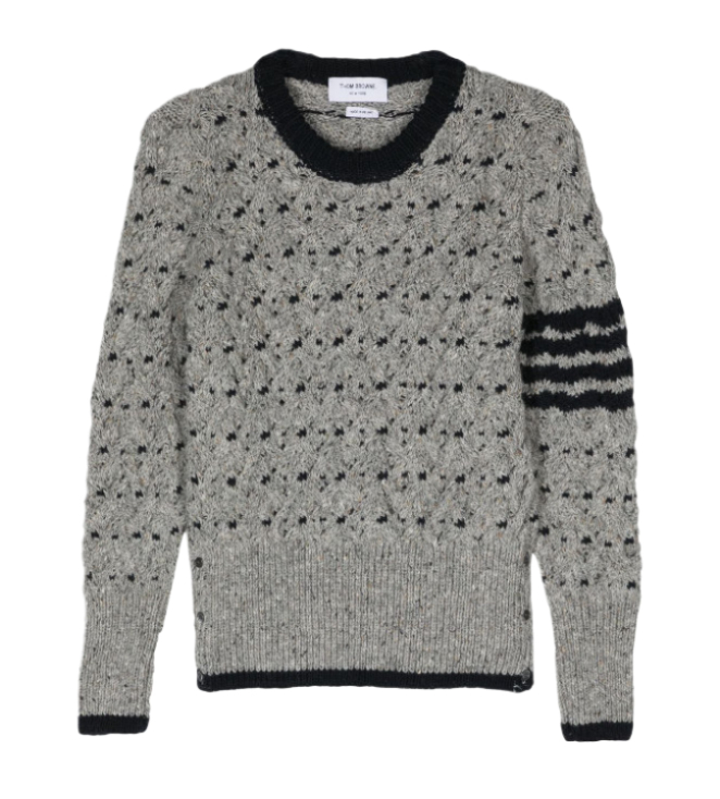 Mohair 4 Bar Stripe Knit