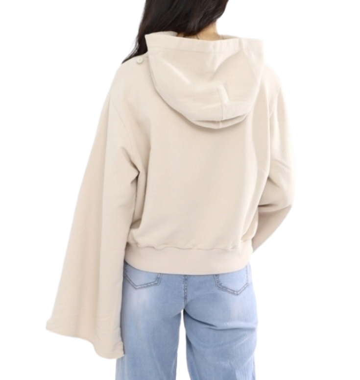 Wide sleeve hoodie