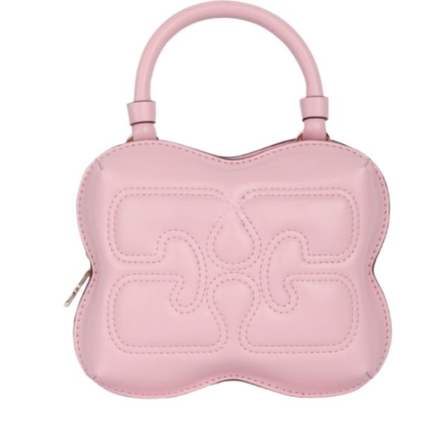 Pink small butterfly crossbody bag