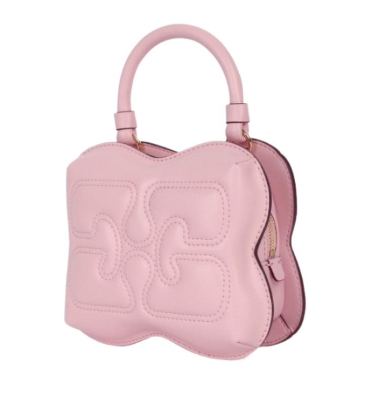 Pink small butterfly crossbody bag