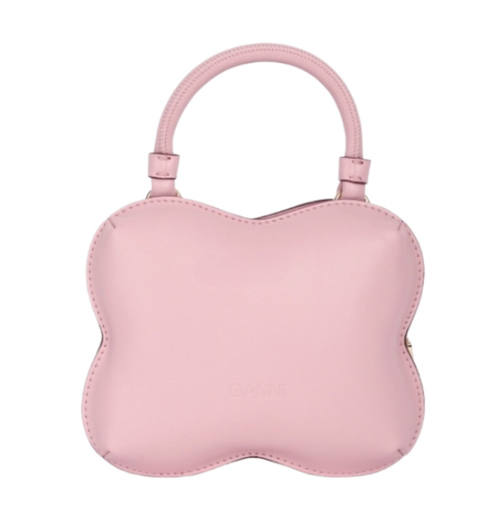 Pink small butterfly crossbody bag