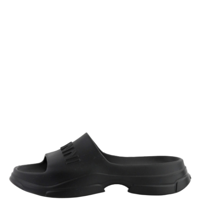 Black Pool Slide Sandals