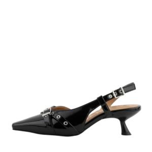 Open kitten heel pumps