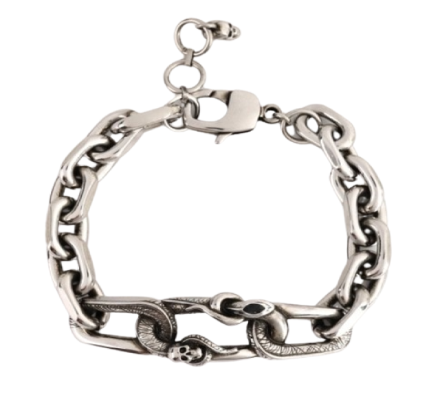 Snake & Skull Chain Bracelet